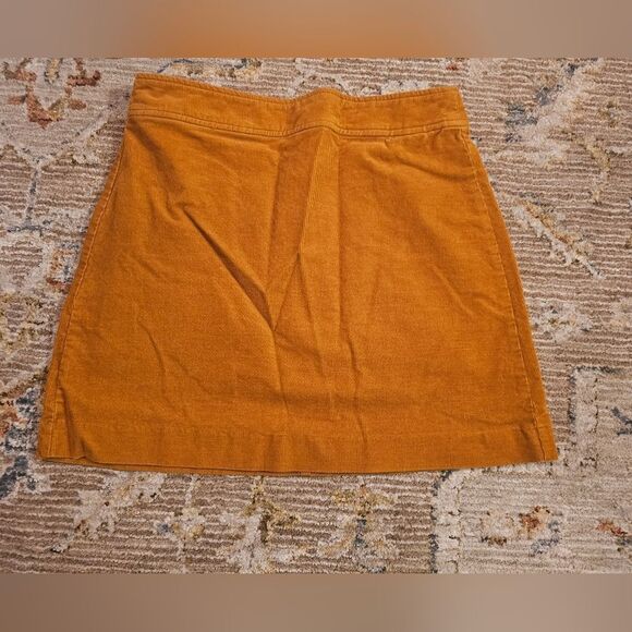 J. Crew micro cord rust color skirt sz 8, length is 17". - Picture 4 of 4